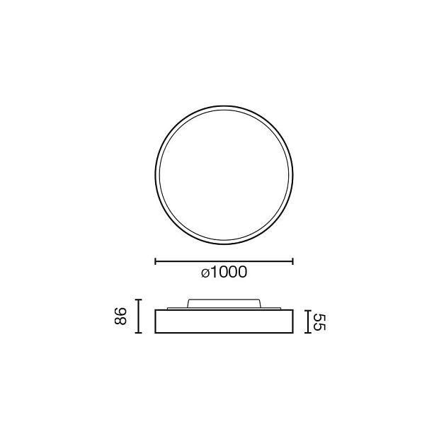 Потолочный светильник DOMIO Ш1000 95W белый PRISM 3000K CRI80 DALI