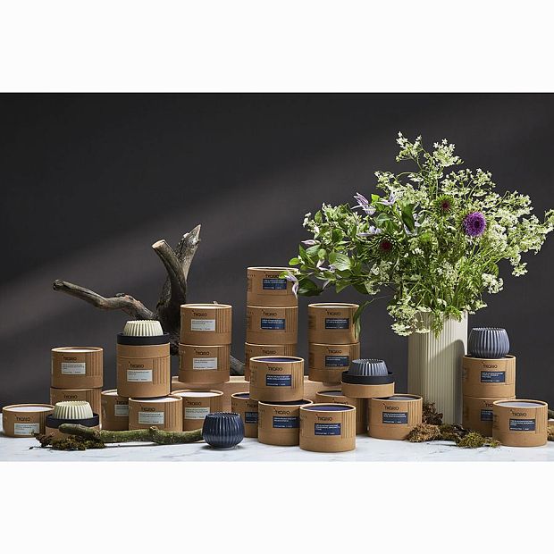 Свеча ароматическая lemon, mandarin & neroli из коллекции edge, серый, 30 ч