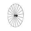 Превью Бра Wheel 90 cm черный + цоколь 25 cm черный