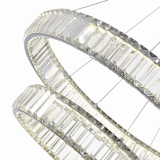 Люстра подвесная TIVOLI Хром/Прозрачный LED 1*70W 4000K