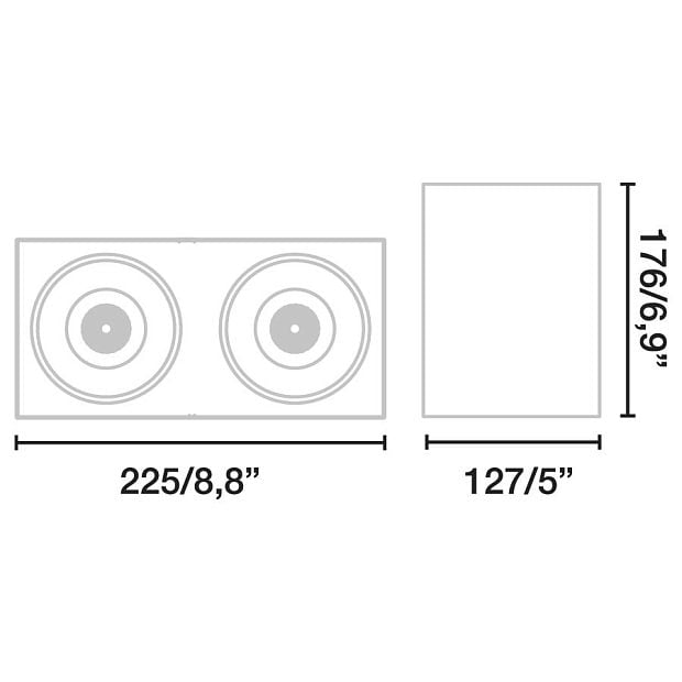 Потолочный светильник TEKO 2 черный LED HE 48W 4000K 56є