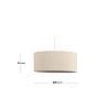 Превью Nazli large linen light shade with beige finish Ø 50 cm