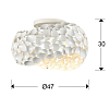 Превью Потолочный светильник Narisa 5L Ø47 белый