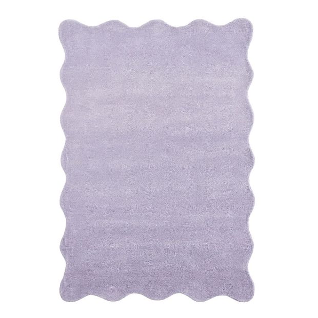 Ковер с чешуйчатым узором из шерсти Scalero 120 x 170 см синий