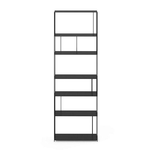 Высокий стеллаж для книг открытый 240 см Parallel XL единый размер черный