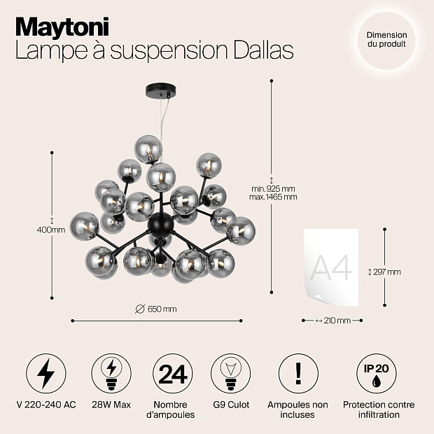 Подвесной светильник Maytoni MOD545PL-24B