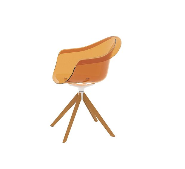 Поворотное кресло Incasso с дер. ножками