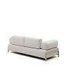 Превью Compo 3-х местный диван из бежевой синели и серого металла 232 см