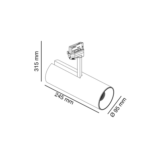 Трековый светильник Fuga LARGE белый LED FRUIT&amp;BREAD 41,5W 3000K 60є 011303201