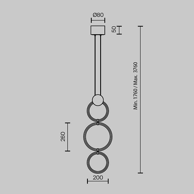 Подвесной светильник Link MOD357PL-L20BS3K