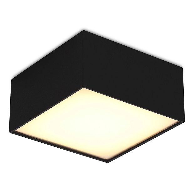 Светильник потолочный Черный LED 1*12W 3000K 1 080Lm Ra>90 120° IP20 L120xW120xH55 180-