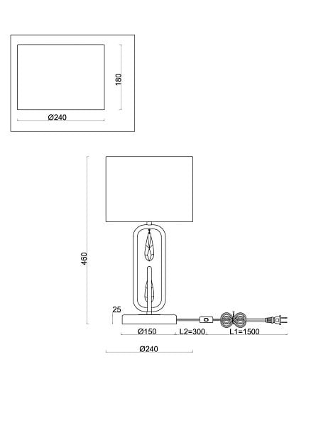 Настольный светильник Riverside FR1007TL-01BS