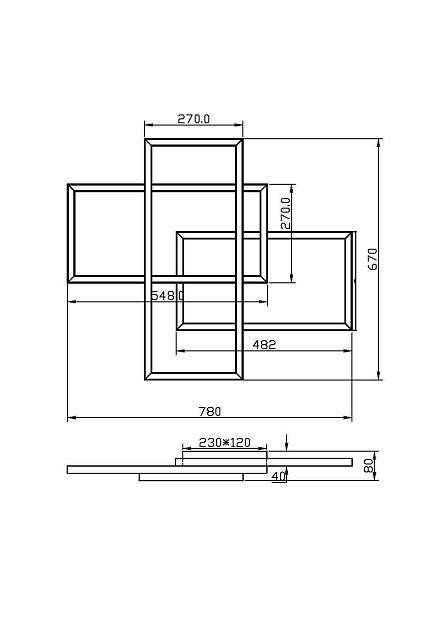 Потолочный светильник Rida MOD015CL-L80GK