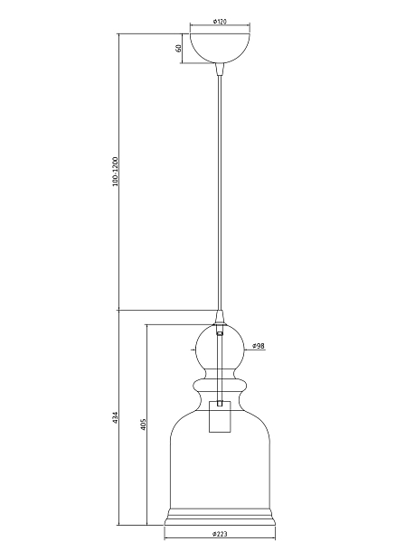 Подвесной светильник Maytoni Tone P035PL-01CH