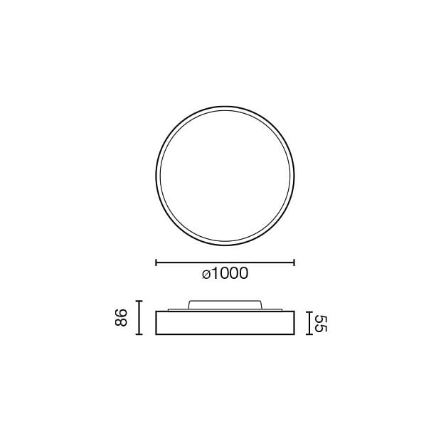 Потолочный светильник Domio Ш1000 95W черный PRISM 4000K CRI80