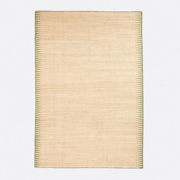 Ковер из джута с бортиком Gibela 120 x 170 см бежевый