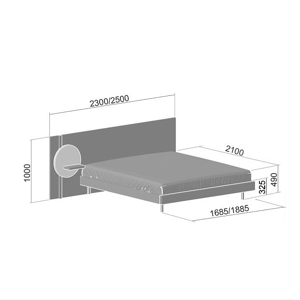 Кровать MARK матрас 160 см