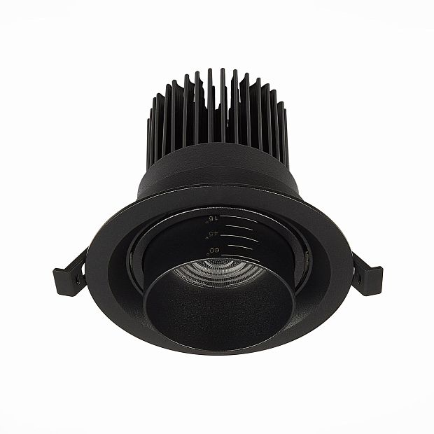 ST701.448.12 Св-к встр. Zoom Черный LED 1*12W 4000K 960Lm Ra90 15°-60° IP20 D115xH95 170-240V Встраиваемые светильники