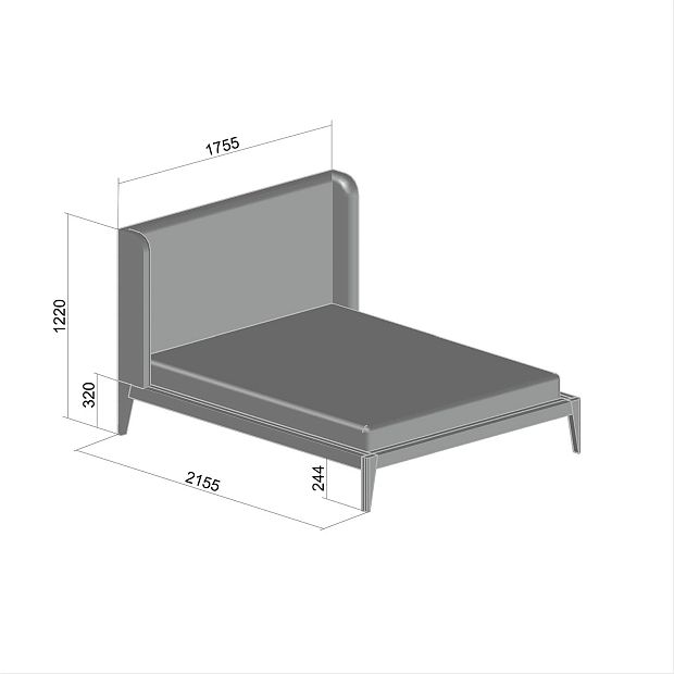 Кровать Fly SOFT NEW 160 см синяя