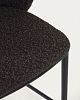 Превью Полубарный стул Ciselia из черной ткани букле и металла 65 см