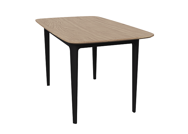 Стол обеденный Tammi 140*80 см (натуральный дуб, черный)