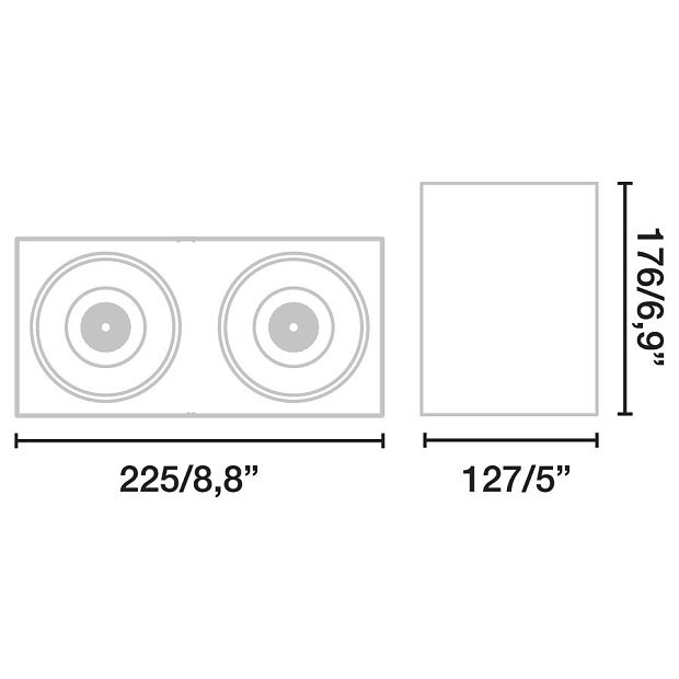 Технический светильник Teko 2 LED 24-36W 2700K 56º