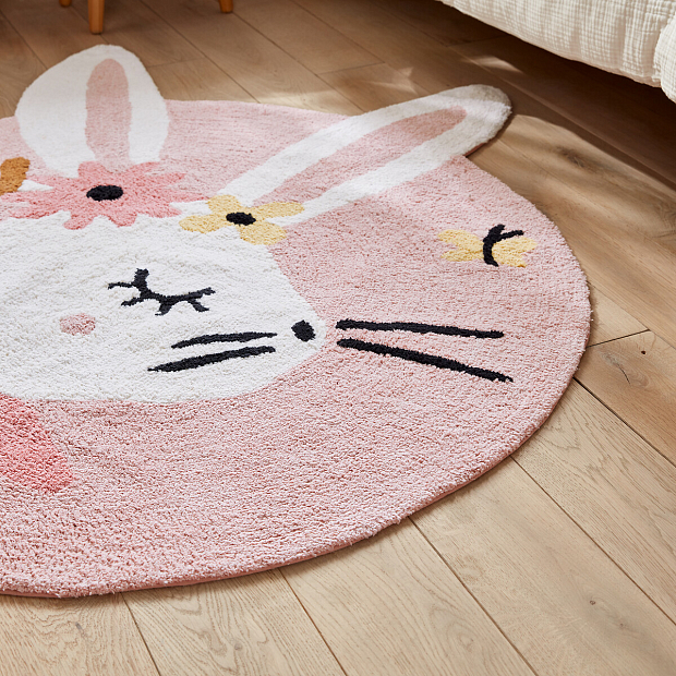 Коврик детский Lapin Fleuri 120 x 120 см разноцветный