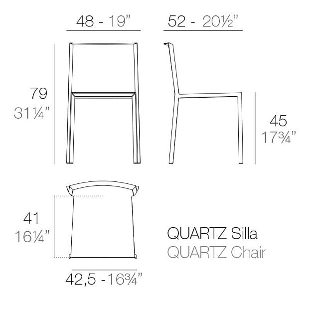 Стул Quartz без подлокотников