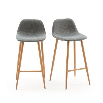Комплект из 2 барных стульев Nordie серый