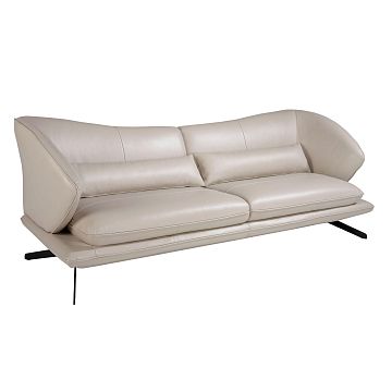 Диван 3-х местный 6146/KF2157-3P-M5652 кожаный с декоративными подушками