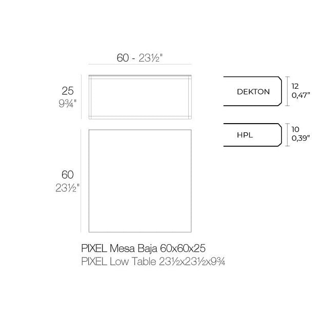 Столик Pixel 60x60x25