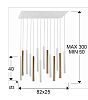Превью Подвесной светильник Varas 14L золотой/белый большой