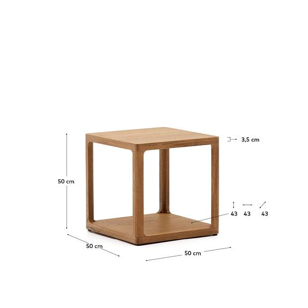 Maymai Приставной столик из массива дуба 50 x 50 см