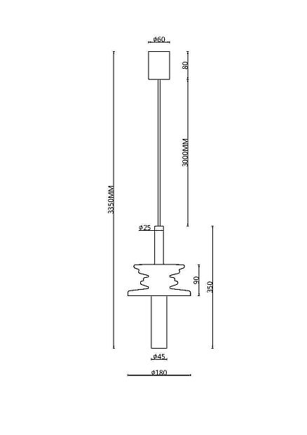 Подвесной светильник Sound Wave MOD255PL-01B3