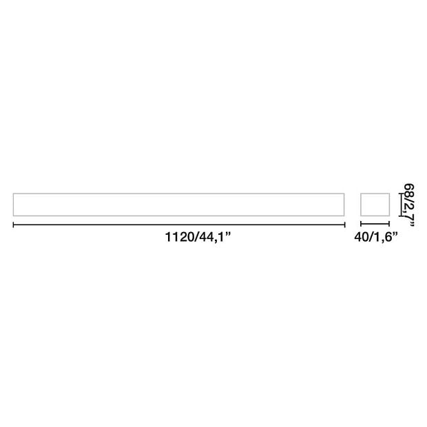 Потолочный светильник VIA серый 112CM 25W 3000K