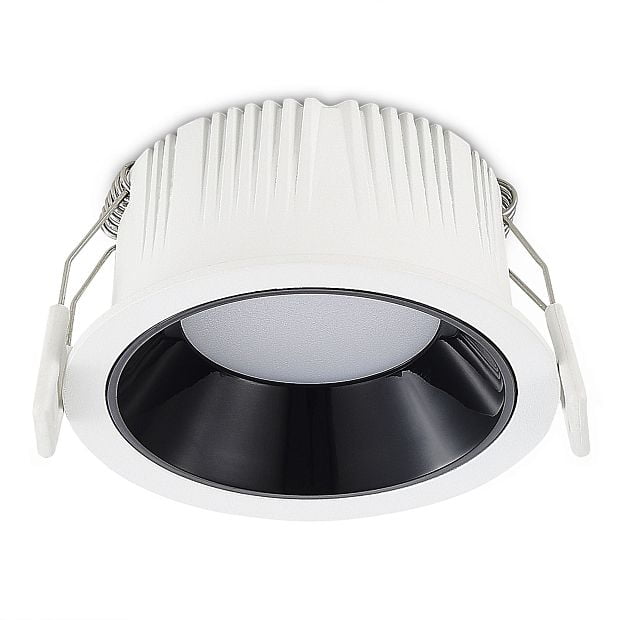 Св-к встр. Черный LED 1*7W 3000K 630Lm Ra80 120° IP20 D85xH45 100-240V