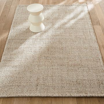 Ковер из шерсти и джута сотканный вручную Ishaan 160 x 230 см бежевый
