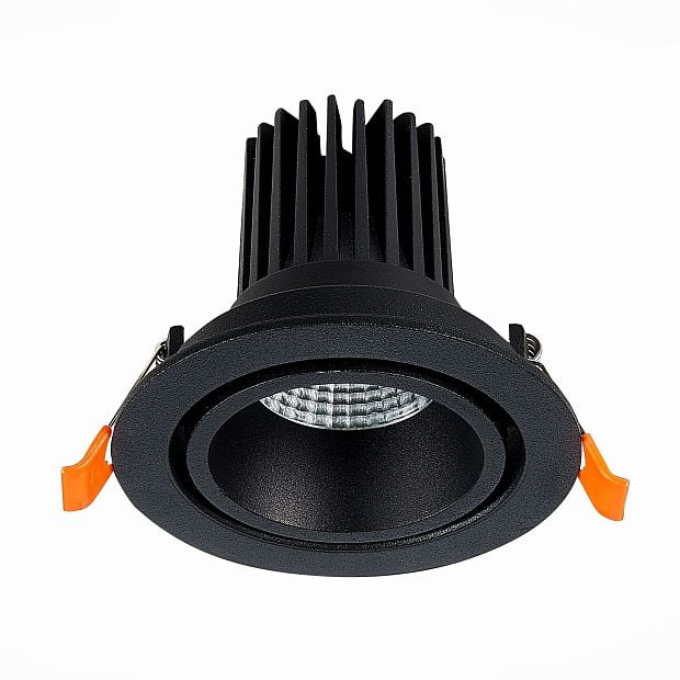 Св-к встр. Черный LED 1*10W 3000K 750Lm Ra>90 38° IP20 D102xH85 170-240V