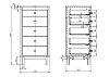 Превью Комод Classic 5 ящиков (белый)
