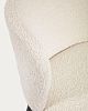 Превью Барный стул Ciselia белый из ткани букле и металла 102 см