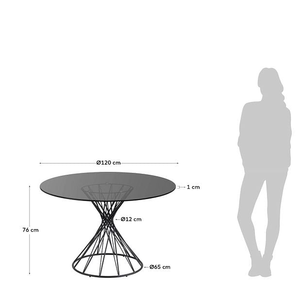 Niut стеклянный обеденный стол Ø 120 cm