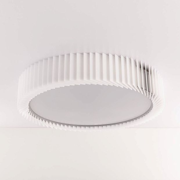 Rotor Chandelier white acrylic - L - вплотную к потолку