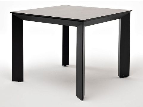 Veneto "Венето" обеденный стол из HPL 90х90см, цвет "серый гранит", каркас черный