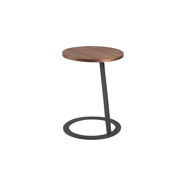 Приставной столик 2117/MH1613 из ореха и черной стали