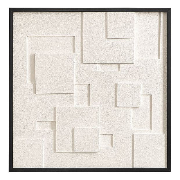 Панно декоративное с эффектом 3d minimalism square, с черной рамой, 60х60 см