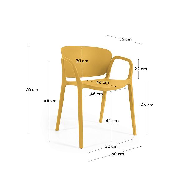 Ania Уличный стул желтый