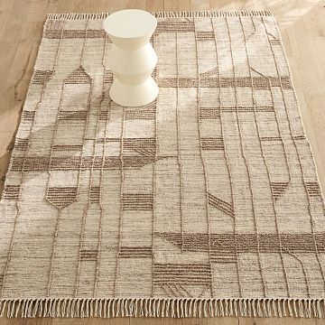 Ковер ручной работы из шерсти и хлопка Baatha 160 x 230 см бежевый