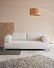 Превью Compo 3-х местный диван из бежевой синели и серого металла 232 см