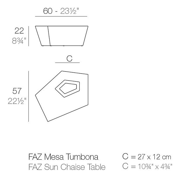 Столик кофейный Faz 60x57