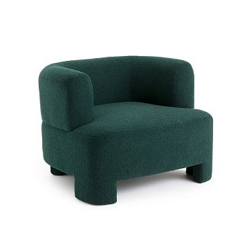 Кресло из ткани букле большая модель Darrel зеленый